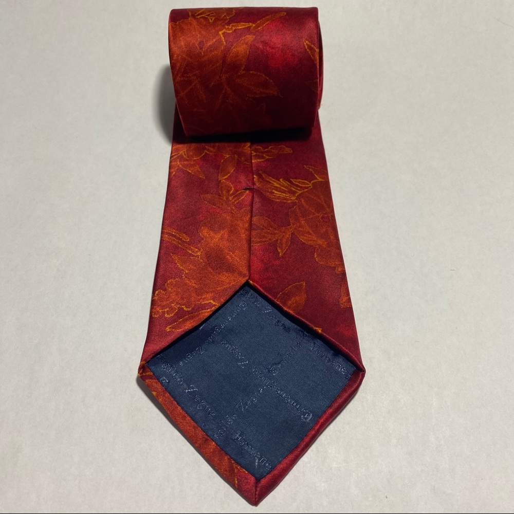Ermenegildo Zegna tie red orange fall leaf